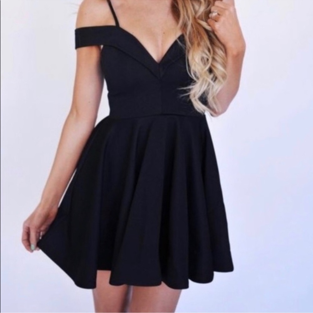 Luxxel Fit And Flare Little Black Dress